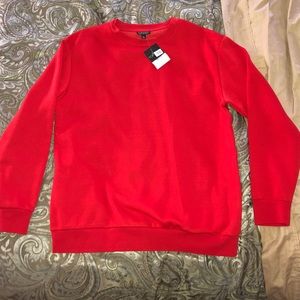 Top shop red crew neck sweatshirt/sweater!